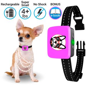 Bark collar for dog 4+ lbs – pink