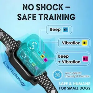 No-shock smart training collar for dogs – beep and vibration modes
