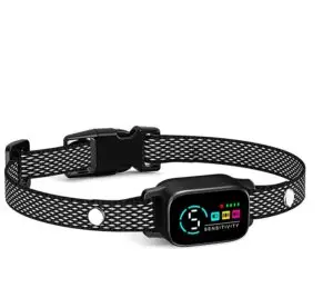 Elecane black bark collar, waterproof, for 8–40 lb dogs