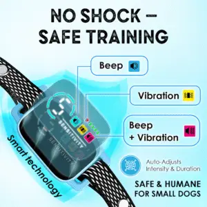 No-shock smart training collar for dogs – beep and vibration modes