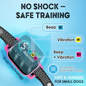 No-shock smart training collar for dogs – beep and vibration modes
